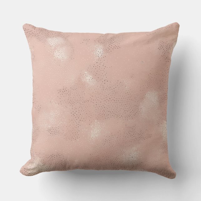Minimal Blush Speckled Pattern Throw Pillow (Front)