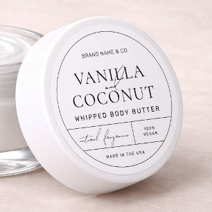 Minimal Body Butter Skincare Jar Translucent Label