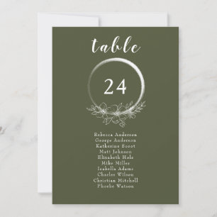 Minimal Bohemian Wedding Seating Chart Invitation