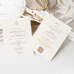 Minimal Boho Botanical All in One Wedding Invitation<br><div class="desc">This exquisite invitation captures the essence of autumn's beauty with its delicate floral design and warm terracotta tones. The delicate blend of botanical elements and terracotta hues creates a naturally elegant design. Perfect for couples seeking a touch of simplicity and a hint of romance on their special day. Customize the...</div>