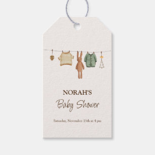 Minimal Boho Boy Clothes Baby Shower  Gift Tags