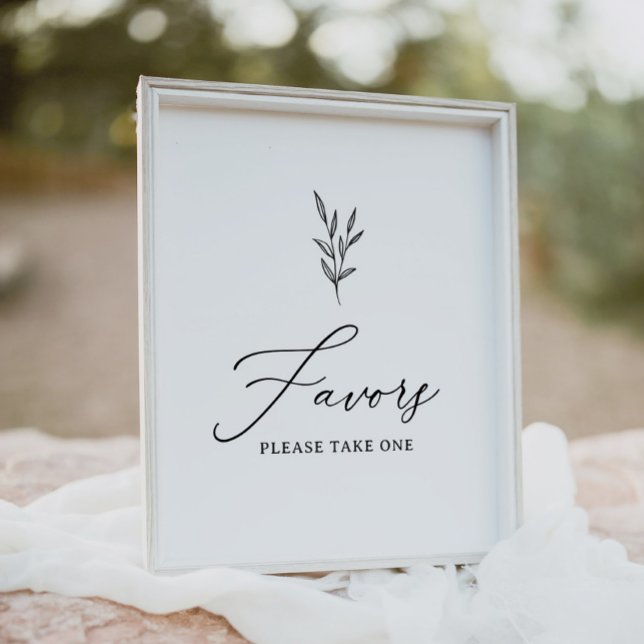 Minimal Boho Bridal Shower Favors Sign (Creator Uploaded)