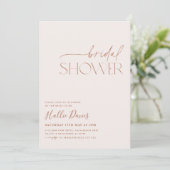 Minimal Boho Bridal Shower Invitation Neutral (Standing Front)