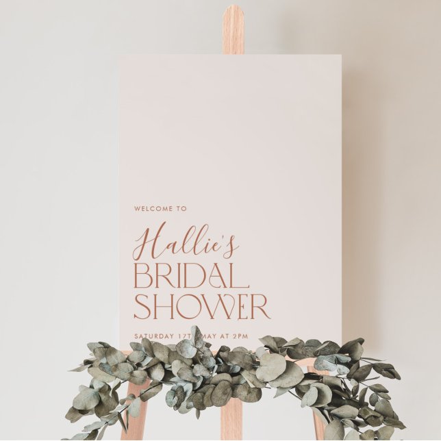 Minimal Boho Bridal Shower Welcome Sign Foam Board (Minimal Boho Bridal Shower Welcome SIgn)