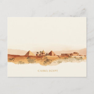 Minimal Boho Cairo Egypt Travel Postcard