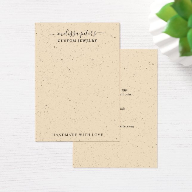 Minimal Boho Chic Earring Jewelry Display Card (Desk)