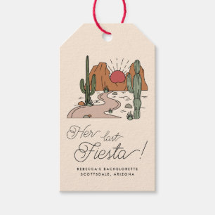 Minimal Boho Desert Fiesta Bachelorette Party Gift Tags