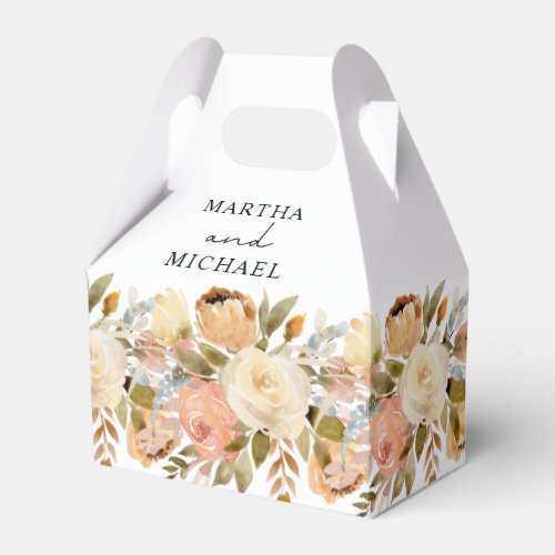 Minimal Boho Floral Wedding  Favor Boxes