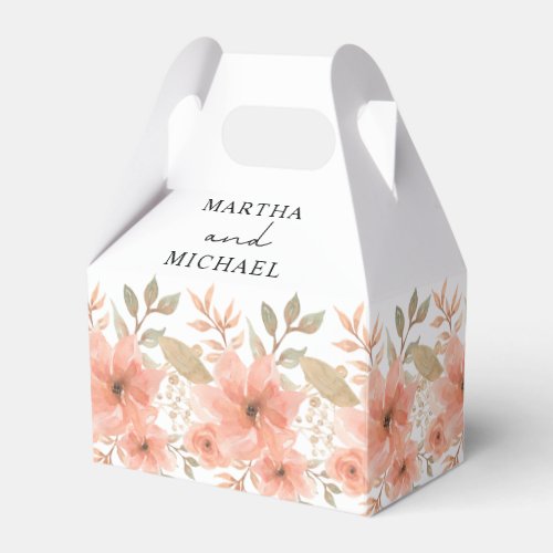 Minimal Boho Floral Wedding  Favor Boxes