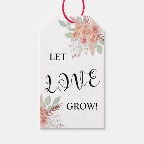 Minimal Boho Floral Wedding Gift Tag