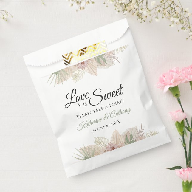 Minimal Boho Floral Wedding Wedding Favor Bag (Sealed)