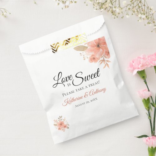 Minimal Boho Floral Wedding Wedding Favor Bag