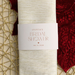 Minimal Boho, Modern, Terracotta, Bridal Shower  Napkin Bands
