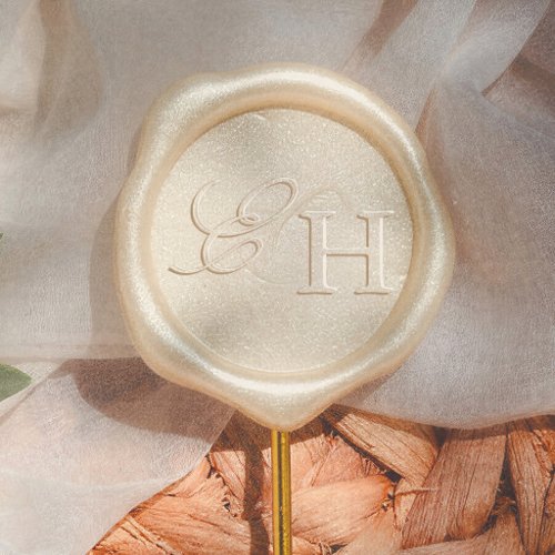 Minimal Boho Monogram Wedding Wax Seal Sticker