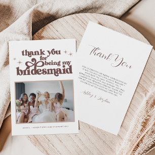 Minimal Boho Neutral Bridal Shower Thank You Card