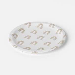 Minimal Boho Rainbow  Paper Plates