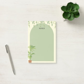 Minimal Boho Sage Plants Green Post-it Note Pad