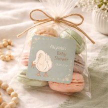 Minimal Boho Silly Goose Personalized Baby Shower