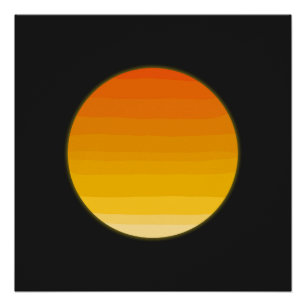 Minimal Boho Sun Line Art   Aesthetic Sunshine Des Poster