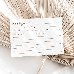 Minimal Boho, Terracotta, Bridal Shower Recipe