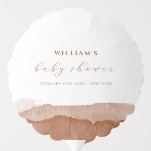 Minimal Boho Terracotta Ombre Desert Baby Shower Balloon