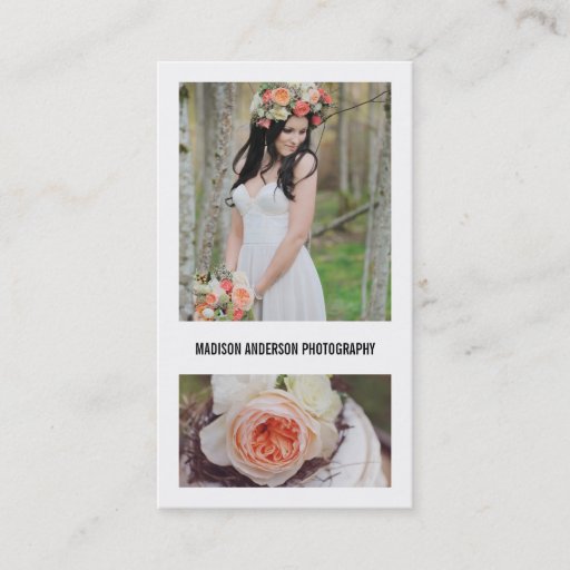 Customizable Minimal Bold 2 | Photography Business Cards