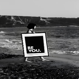 Minimal | Bold Be Yourself Postcard