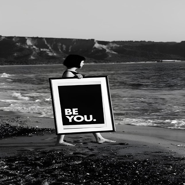 Minimal | Bold Be Yourself Postcard (Be You - Always Be You - Art is an Expression of Heart and Soul)