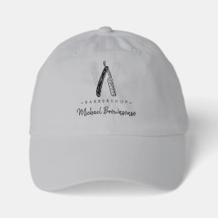 Minimal Bold Black Barber Youth Dad Hat
