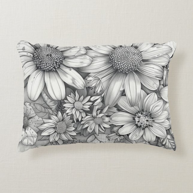 "Minimal Bold – Black & White Motivational Quote P Accent Pillow (Front)