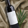 Minimal Bold Dusky Blue Any Year Anniversary Wine Label