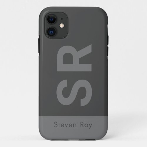 minimal bold personalised iPhone 11 case
