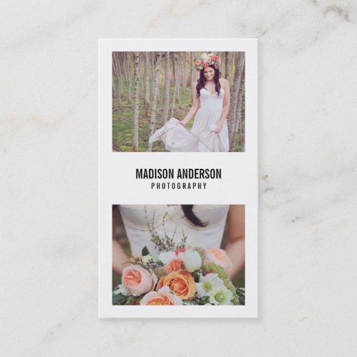 Customizable Minimal Bold | Photography Business Cards