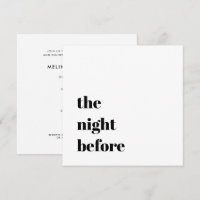 Minimal Bold Typography Wedding Dinner Rehearsal