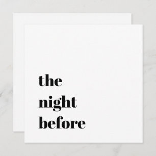 Minimal Bold Typography Wedding Dinner Rehearsal Invitation
