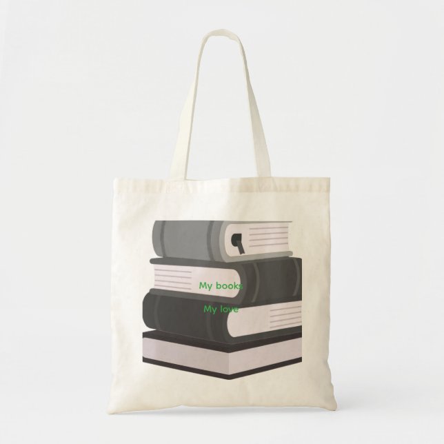 Minimal Book Art Tote Bag (Front)