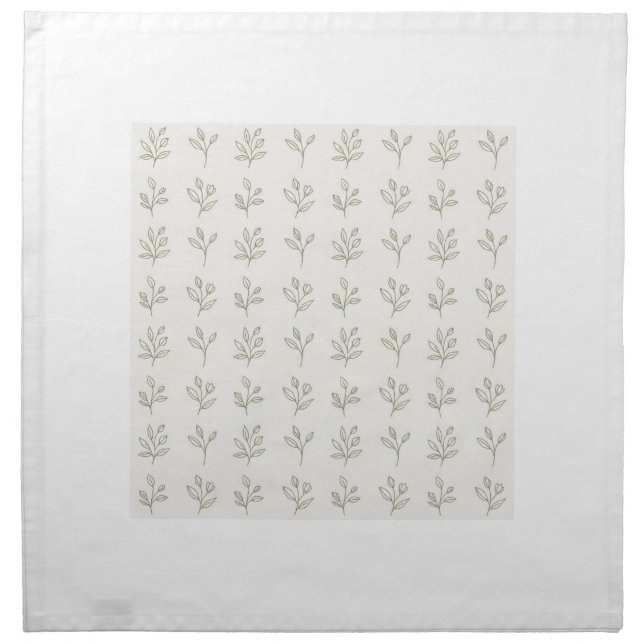 Minimal Botanical Cloth Napkins (Front)