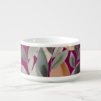 Minimal Botanical Leaf Pattern Bowl