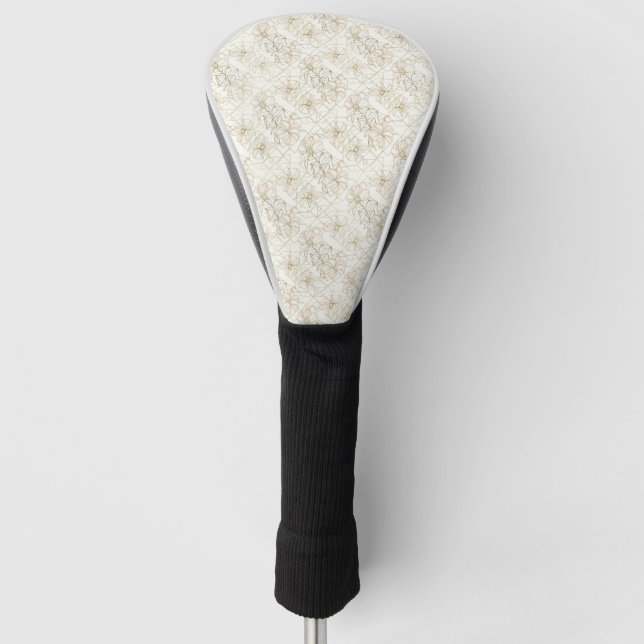 Minimal Botanical Line Art Pattern (1) Golf Head Cover (Front)