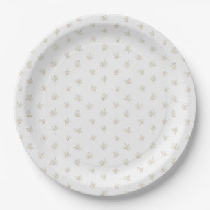 Minimal Botanical Line Art Pattern (7) Paper Plates