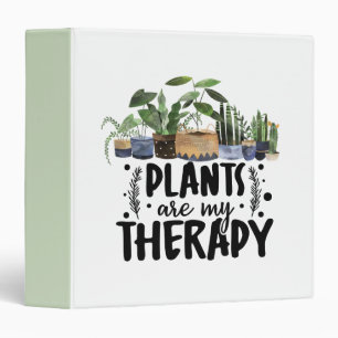 Minimal Botanical Plants Are My Therapy Sage Green 3 Ring Binder