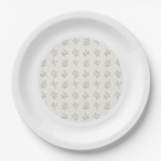 Minimal Botanical Round Paper Plates