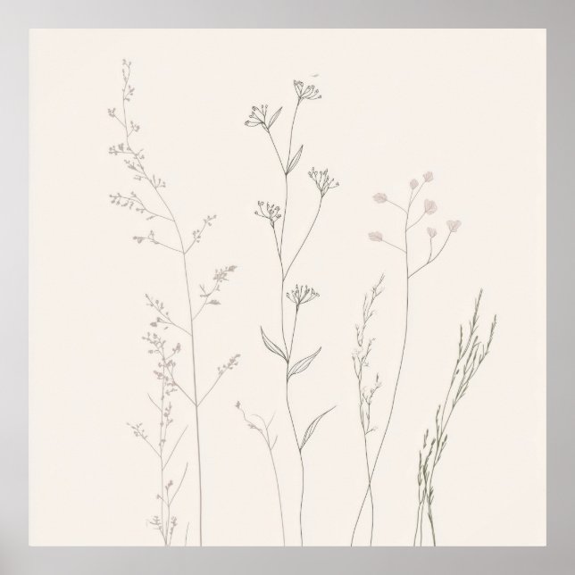 Minimal Botanical Wall Art – Soft Spring  (Front)