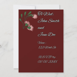 Minimal Botanical Wedding Invitations