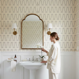 Minimal Bow Pattern Elegant Neutral Modern design Wallpaper