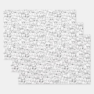minimal breast woman design wrapping paper sheets
