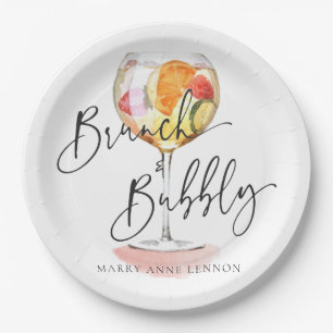 Minimal Bridal Brunch Cocktail party Paper Plates