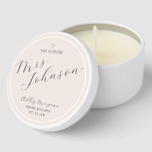 Minimal Bridal Shower Favor Candle The Future Mr Mini Candle Favors