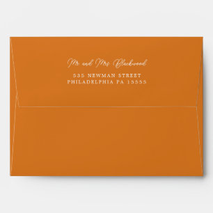 Minimal Bright Mustard Yellow Return Address Envel Envelope