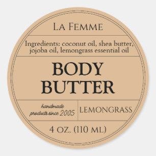 Minimal Brown Cosmetic Skincare Product Label